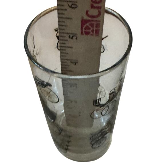 VTG Black Gold Buggy Cars Horseless Carriage Carriage Barware Tumblers (2) AACA - Picture 9 of 9